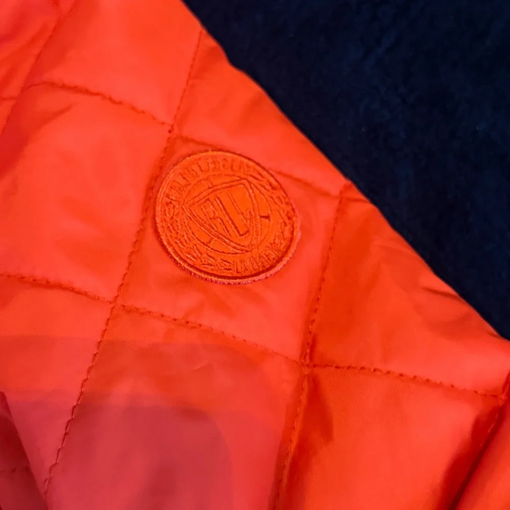 Lauren Ralph Lauren Womens Orange Quilted Barn Jacket Coat XS Equestrian‎ Crest - Picture 4 of 6